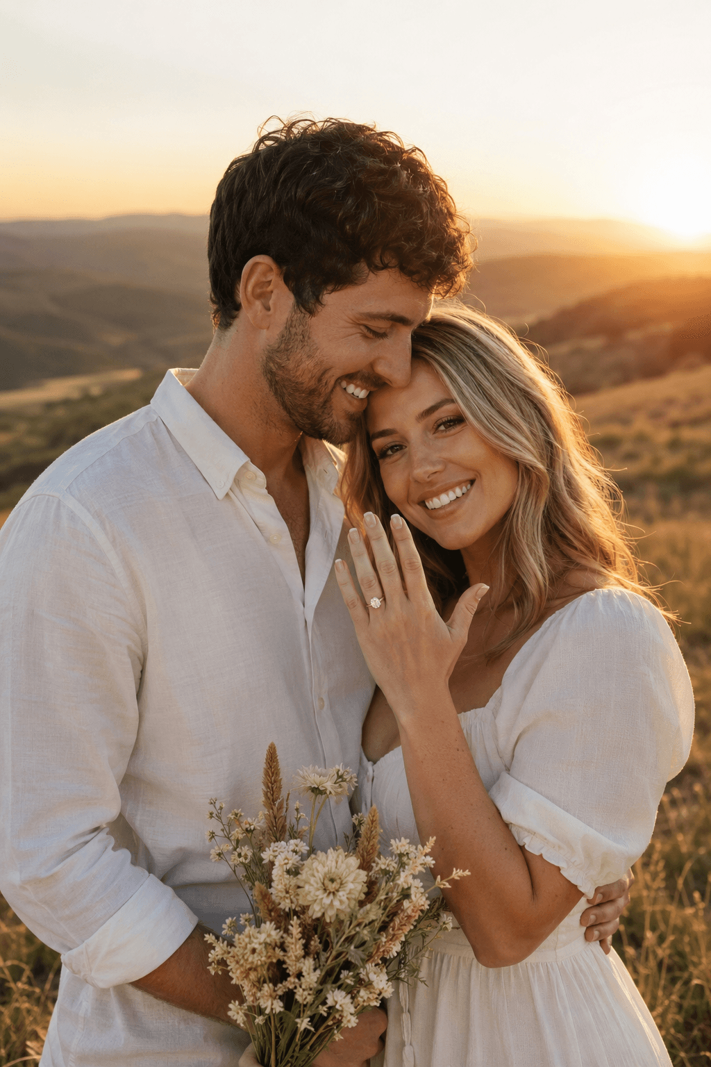 AI-generated Golden Hour engagement style preview